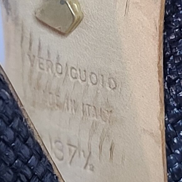 Jerome C. Rousseau Daho Cheetah Woven Platform Heels Size 37.5/ 7.5 - Picture 2 of 11